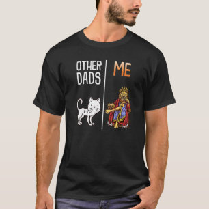 Camiseta Papai Outros Pais Eu Gato Leão Novo Pai 1º Papai
