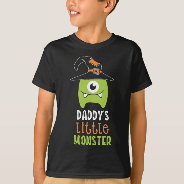 Camiseta Papai Pequeno Monstro Preto (Frente)