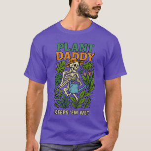 Camiseta Papai Planta Mantém-os Molhados Engraçado para Jar