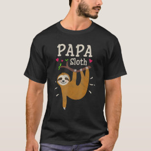 Camiseta Papai Preguiça Gráfica Humor Zoológico Animal