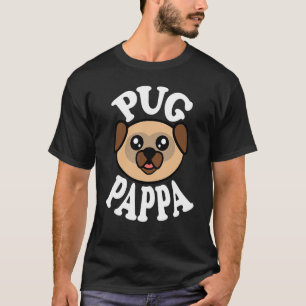 Camiseta Papai Pug Bonito Masculino
