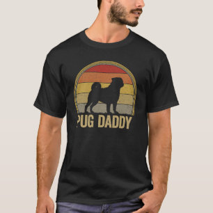 Camiseta Papai Pug Engraçado Presente Retro para Pai de Cac