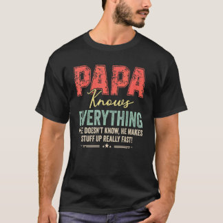 Camiseta Papai Sabe Tudo Que Vintage Pai Orgulhoso Vovô Fa