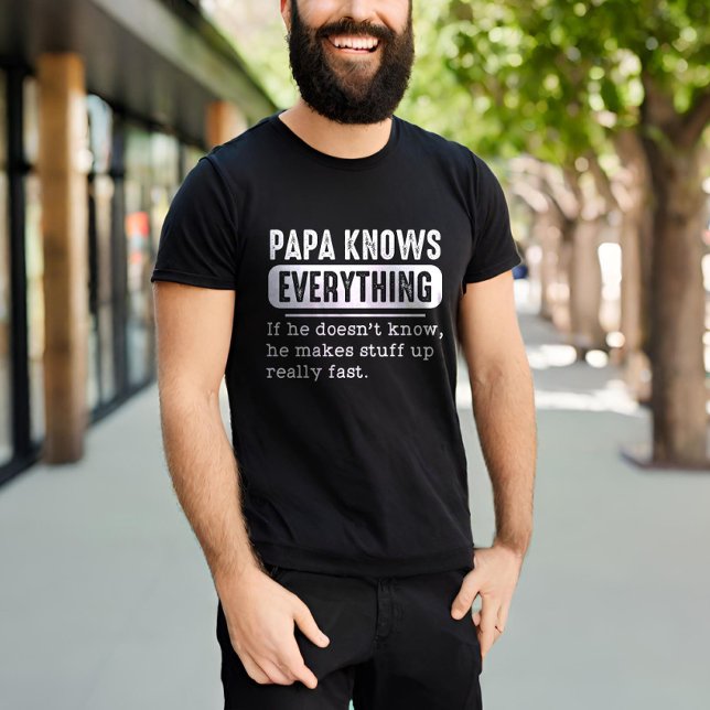 Camiseta Papai sabe tudo se não sabe que faz (Criador carregado)