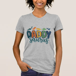Camiseta Papai Saurus Desenho Vetorial de Pai Dinossauro Bo