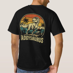 Camiseta Papai Trex Dinossauro Daddysaurus Retro Dia dos Pa