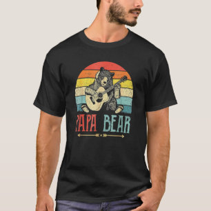 Camiseta Papai Urso Bonito Vintage Dia dos Pais Retro Pai V