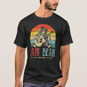 Camiseta Papai Urso Bonito Vintage Dia dos Pais Retro Pai V
