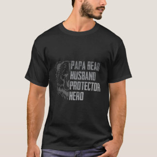 Camiseta Papai Urso Marido Protetor Herói Dia dos Pais