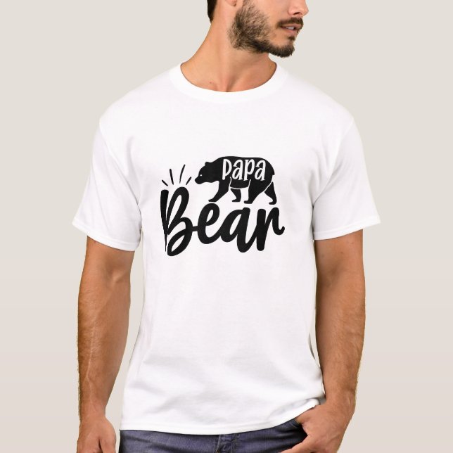 Camiseta Papai Urso - Pai  (Frente)