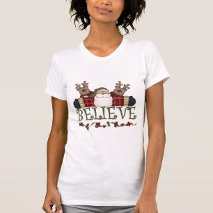 Camiseta Papais noeis acreditam em T-shirts e presentes