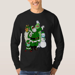 Camiseta Papais noeis Afro-Americanos com Cristo Máscara Ch