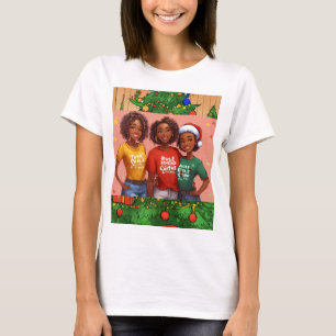 Camiseta papais noeis Afro-americanos ultra-definidos em 3D
