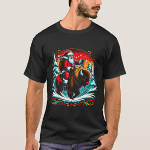 Camiseta Papais noeis Andando Bison As cores do tema de Nat