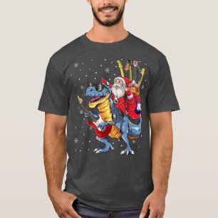 Camiseta Papais noeis Andando Dinossauro Guitarra T São Gui