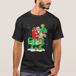Camiseta Papais noeis Andando Dinossauros T Rex Homens de N