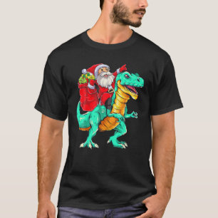 Camiseta Papais noeis Andando Dinossauros T Rex Homens de N
