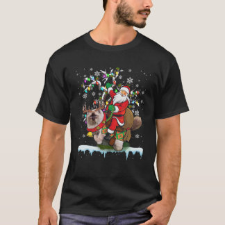 Camiseta Papais noeis Andando Himalaias Papais noeis da Árv