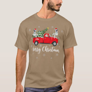 Camiseta Papais noeis Andando na Árvore de Natal Caminhão A