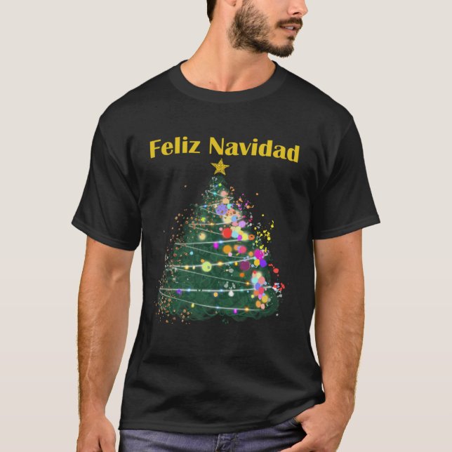 Camiseta Papais noeis Andando Na Árvore De Natal Do Monstro (Frente)
