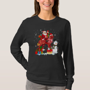 Camiseta Papais noeis Andando na Irlanda Setter Natal Famíl