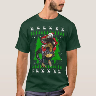 Camiseta Papais noeis Andando Para Re Dinossauro Oferece Di