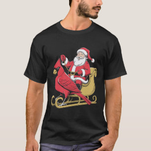 Camiseta Papais noeis Andando Pássaro Cardinal Gigante Para
