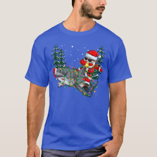 Camiseta Papais noeis Andando Tubarão NatalXmas Tubarão Nat
