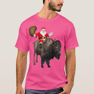 Camiseta Papais noeis Andando Um Bison