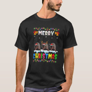 Camiseta Papais noeis Armadillo Animais Feliz Natal Pajama