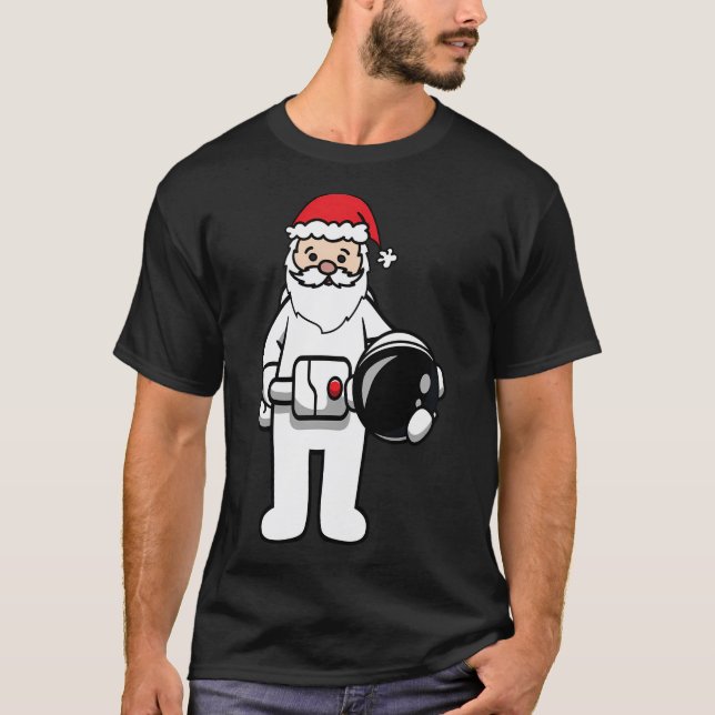 Camiseta Papais noeis Astronautas No Espaço (Frente)