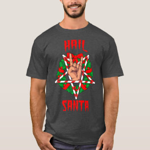 Camiseta Papais noeis Ateus Rock and Roll Heavy Metal Chri