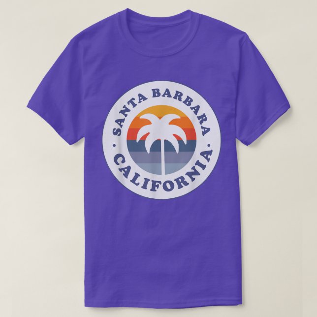 Camiseta Papais noeis Barbara California CA Beach Vacation  (Frente do Design)