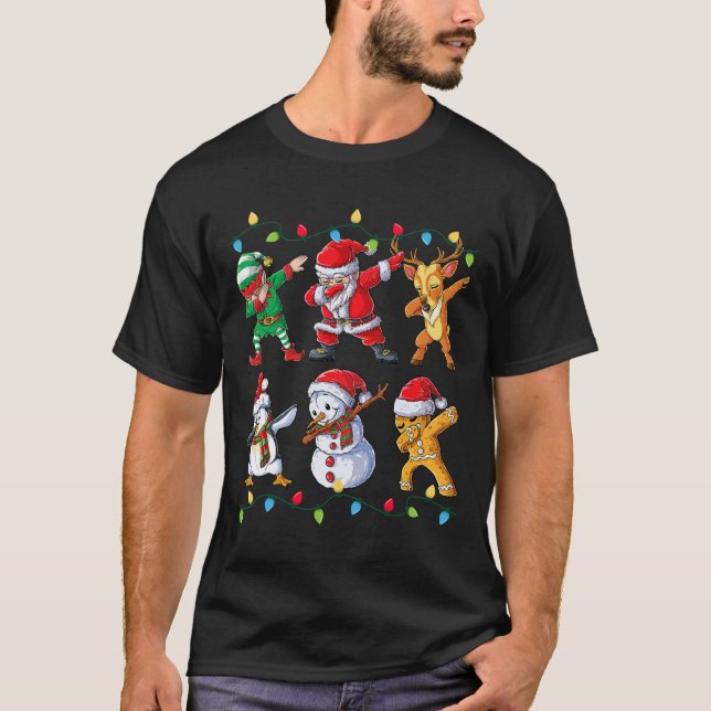 Camiseta Papais noeis Batidos Amigos Amigos de Natal Menino (Frente)