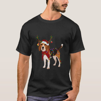 Camiseta Papais noeis Beagle Reindeer - presentes de Natal