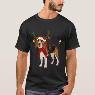 Camiseta Papais noeis Beagle Reindeer - presentes de Natal
