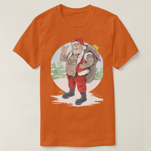 CAMISETA PAPAIS NOEIS BEARD CLAUS (Frente do Design)