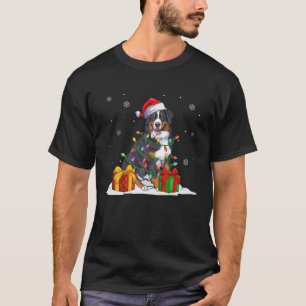 Camiseta Papais noeis Bernese Montanha Árvore de Natal Luze