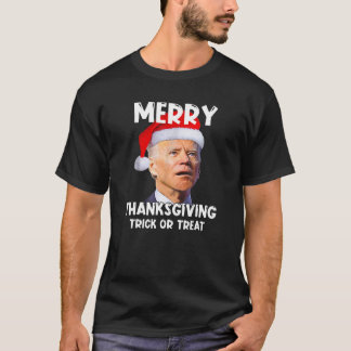 Camiseta Papais noeis Biden Feliz Truque De Ação De Graças