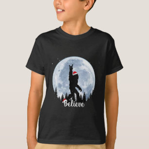 Camiseta Papais noeis Bigfoot Rock Roll Sasquatch believ