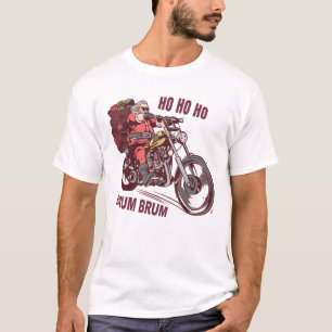 Camiseta Papais noeis Biker Figurino de Natal para Convite