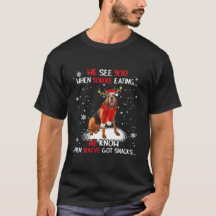 Camiseta Papais noeis Bloodhound Reindeer Light Christmas P