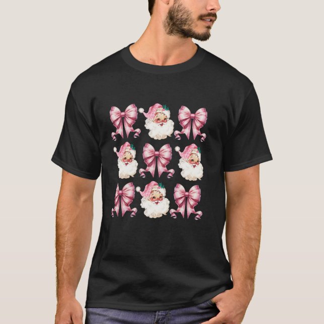 Camiseta Papais noeis bonitos Arco de Natal Coquette Leopar (Frente)
