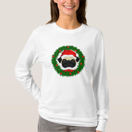 Camiseta Papais noeis bonitos de Natal em Wreath