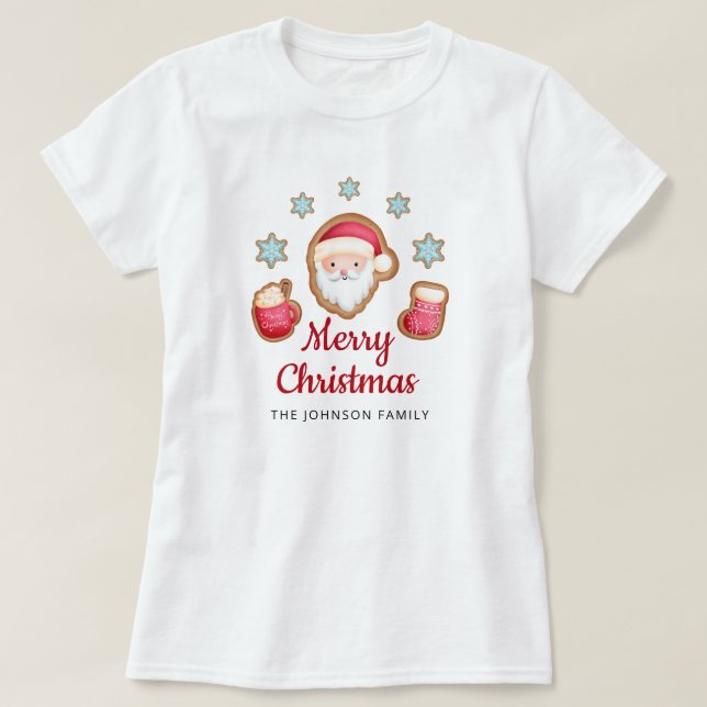 Camiseta Papais noeis bonitos Feliz Natal (Frente do Design)