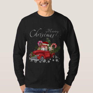 Camiseta Papais noeis Bonitos Pomeranianos Andando Feliz de