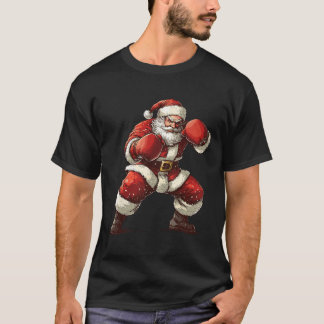 Camiseta Papais noeis Boxing Xmas Mma Muay Thai Lover Crist