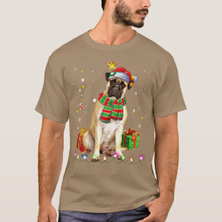 Camiseta Papais noeis Bullmastiff Engraçado Árvore de Natal