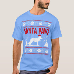 Camiseta Papais noeis Cachorro German shepherd Feliz Paja d