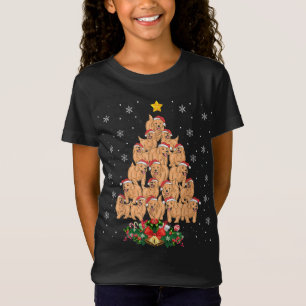 Camiseta Papais noeis Cachorro Goldendoodle Xmas Gift Golde